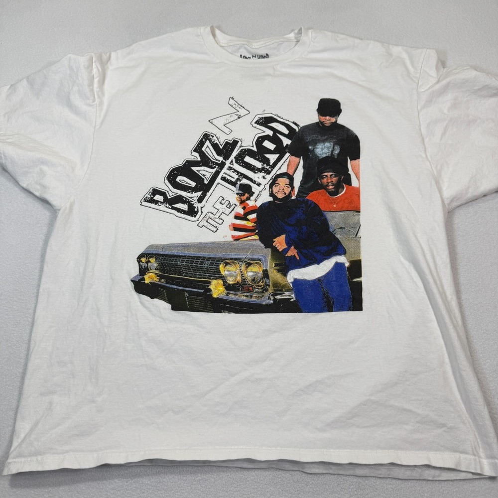 Boys N The Hood Shirt Mens 3XL White Movie Ice Cube LA Rap‎ Hip Hop Retro